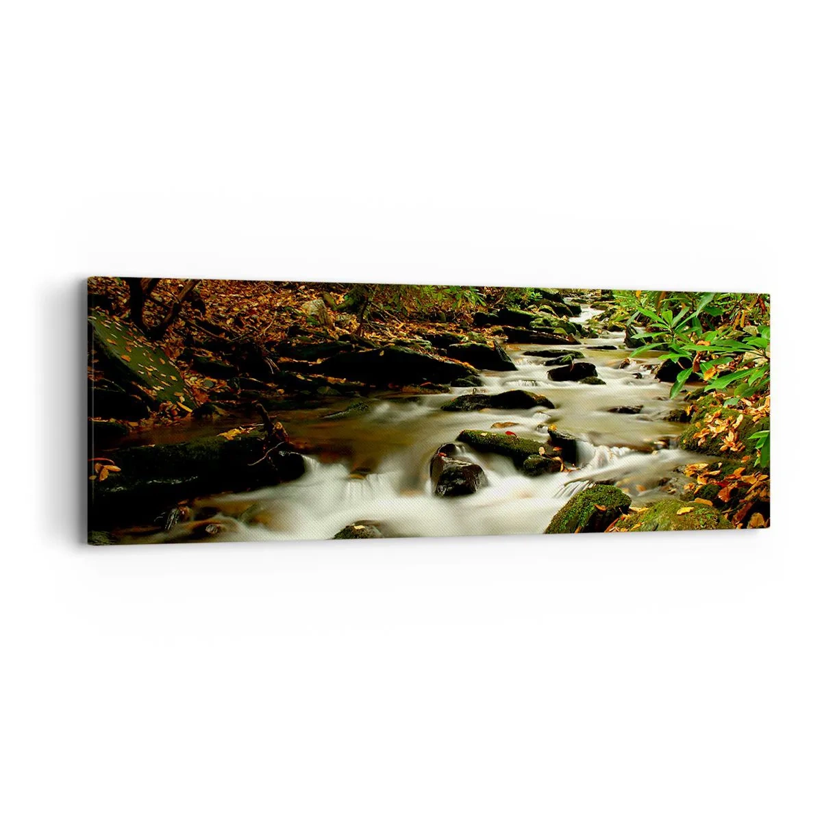 Bild auf Leinwand - Leinwandbild - Wie flüssiges Silber - 90x30 cm