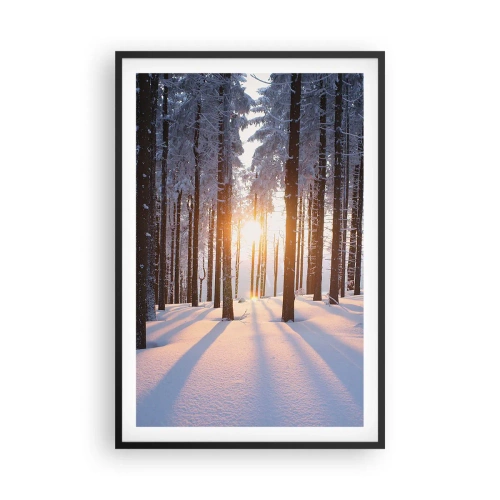Poster in einem schwarzem Rahmen - Ganz klar schwarz auf weiß - 61x91 cm