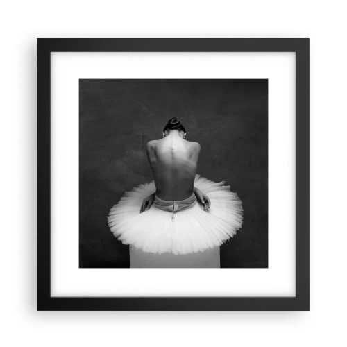 Poster in einem schwarzem Rahmen - Es blüht gerade - 30x30 cm