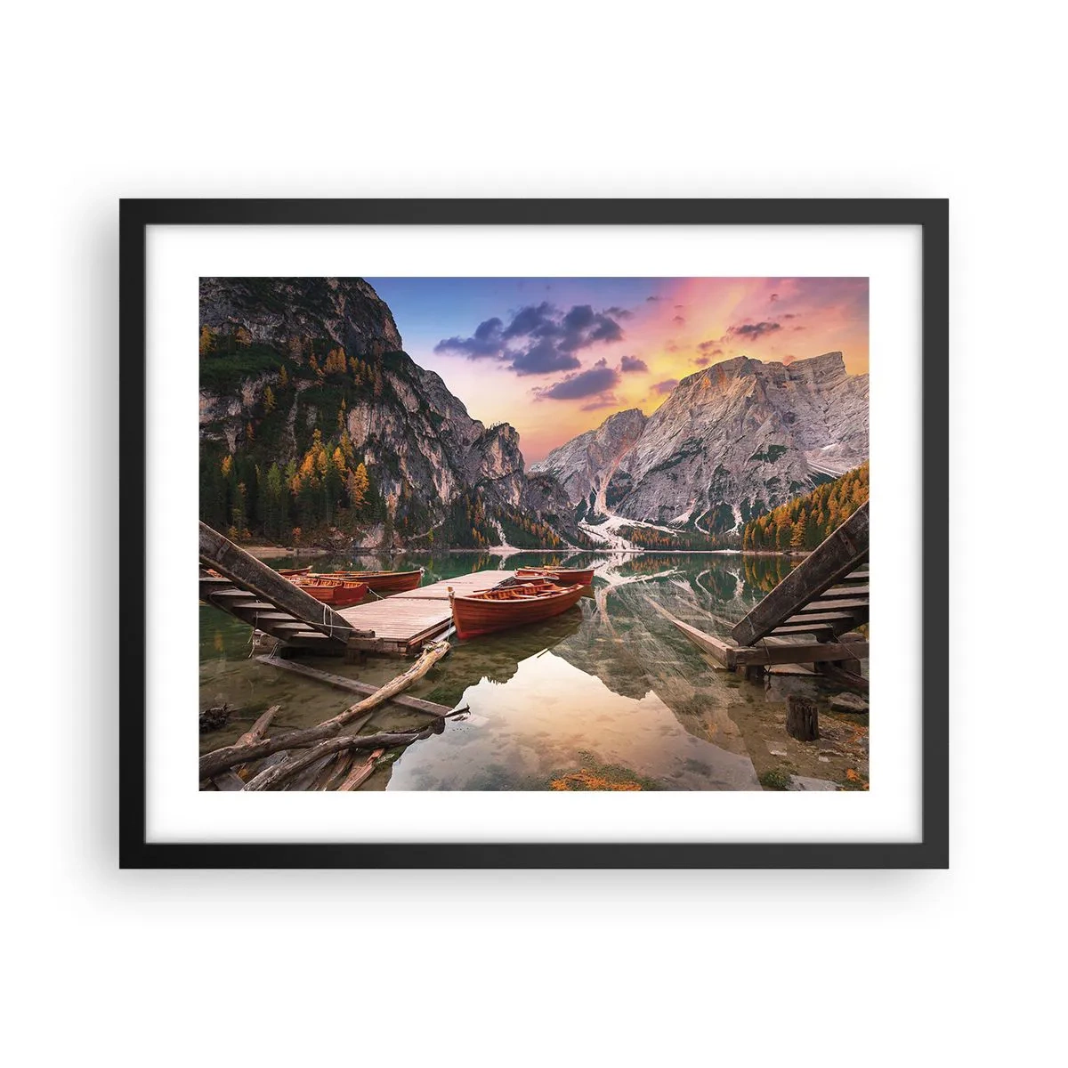 Poster in einem schwarzem Rahmen - Versprechen des Tages - 50x40 cm