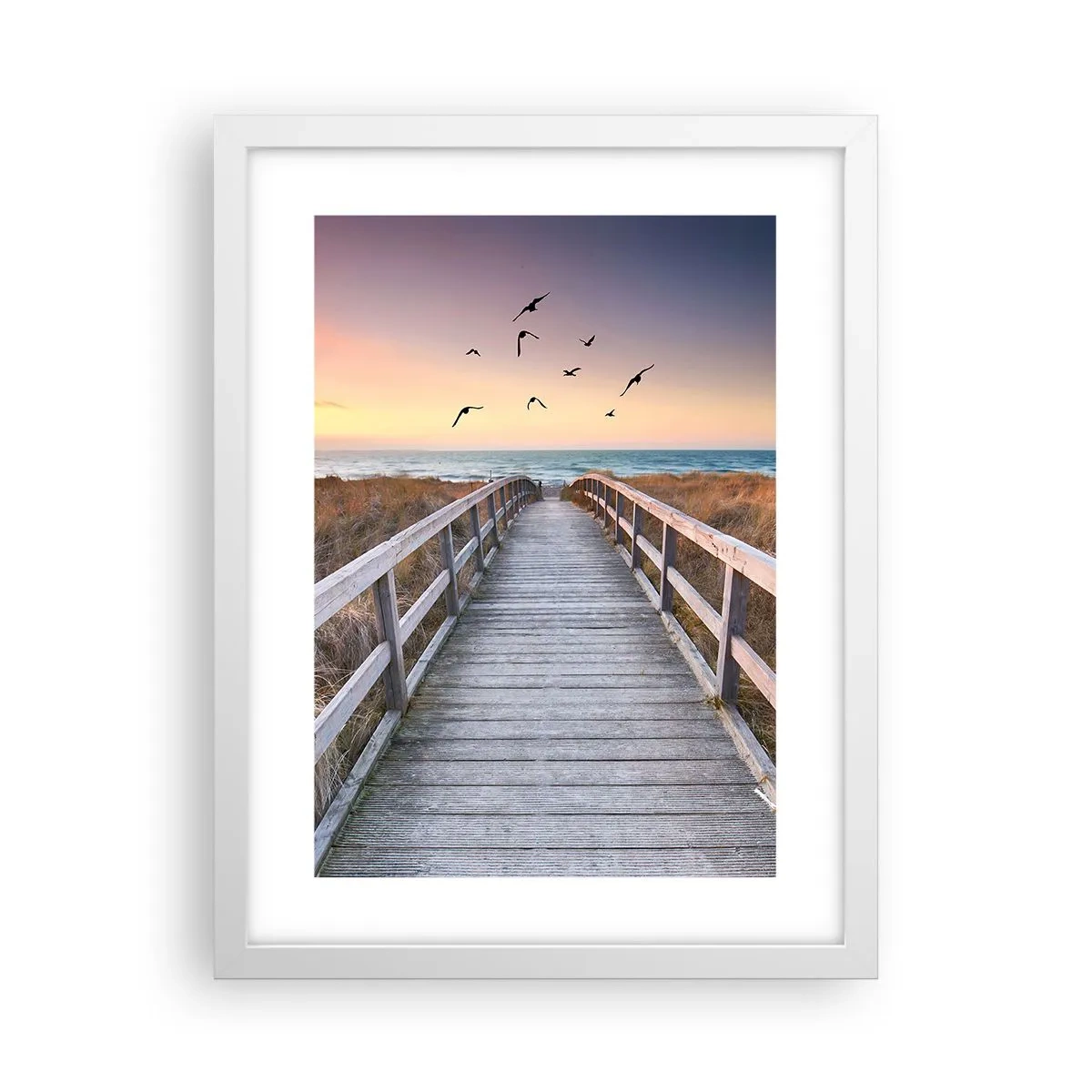 Poster in einem weißen Rahmen - Der Raum für Auffliegen - 30x40 cm