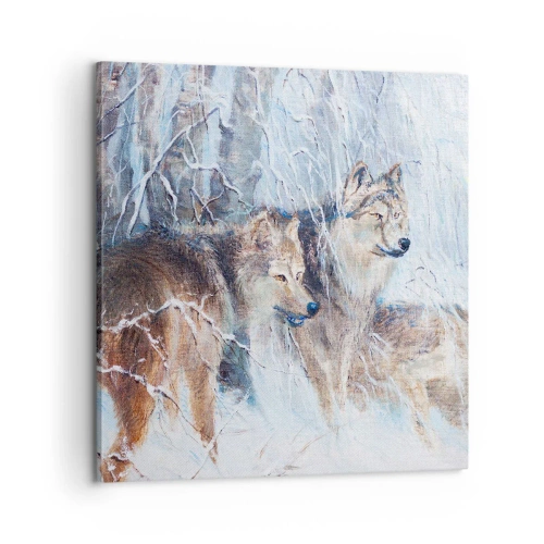 Bild auf Leinwand - Leinwandbild - Beachtung! Hier kommt ... - 60x60 cm