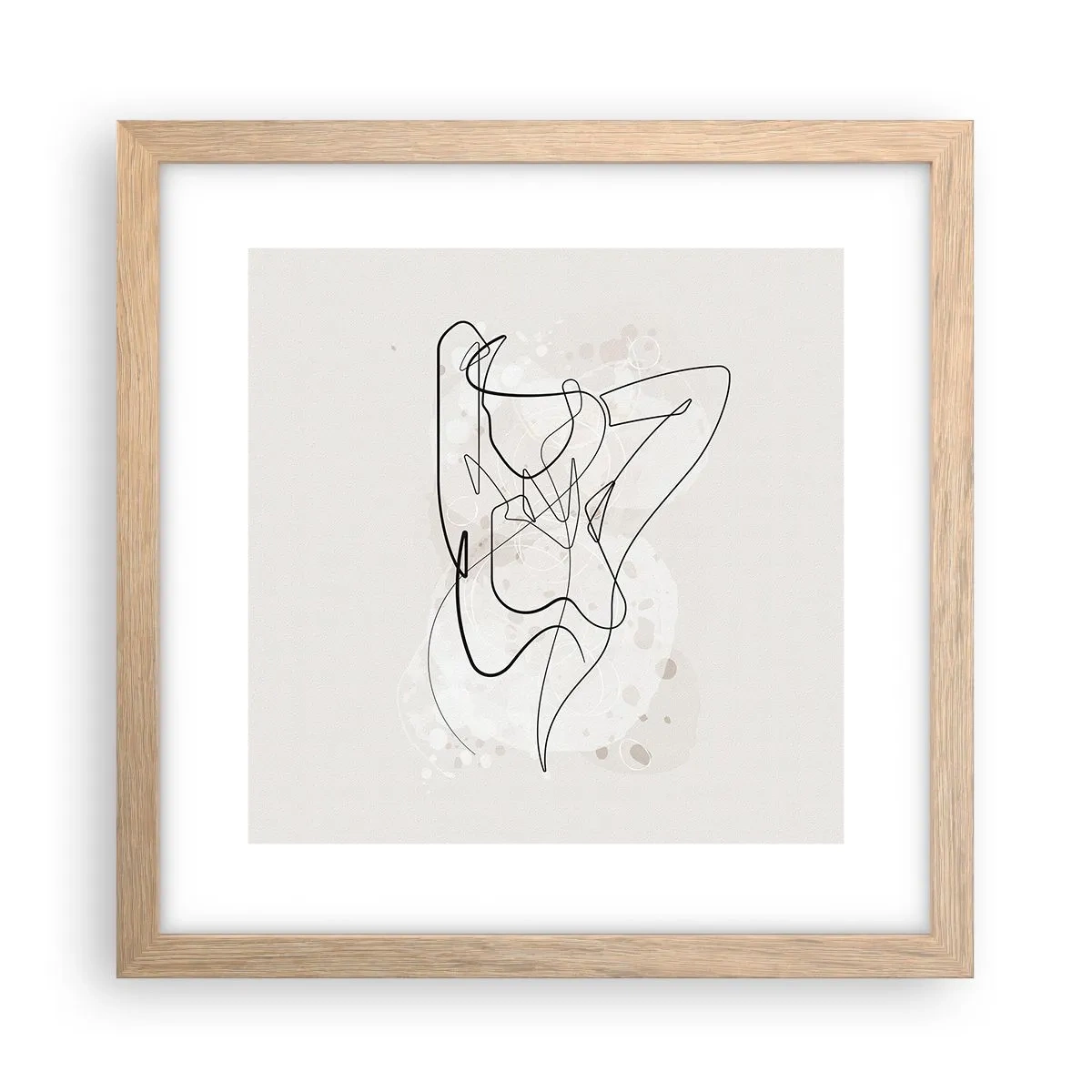 Poster in einem Rahmen aus heller Eiche - Die Kunst der Verführung - 30x30 cm