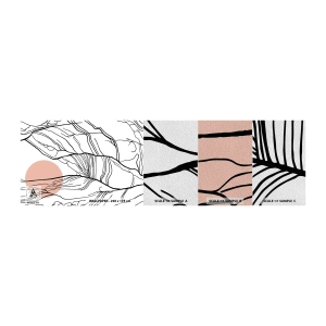 Fototapeten Muster Premium Sand - In einem Netz aus Zweigen - Abstraktion, Grafik, Design - 100x30 cm