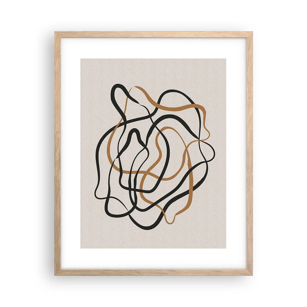Poster in einem Rahmen aus heller Eiche - Alles ging schief - 40x50 cm