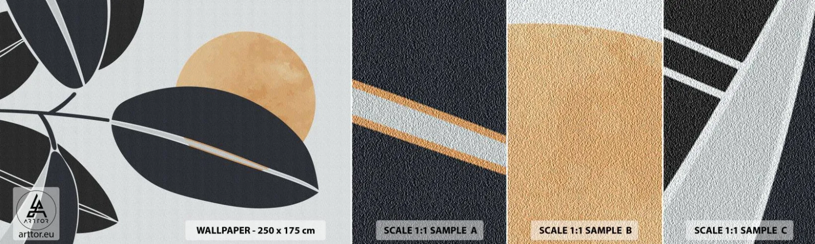 Fototapetenmuster Standard Eco - Heißer Sommertag - Botanik, Blätter, Minimalismus - 100x30 cm