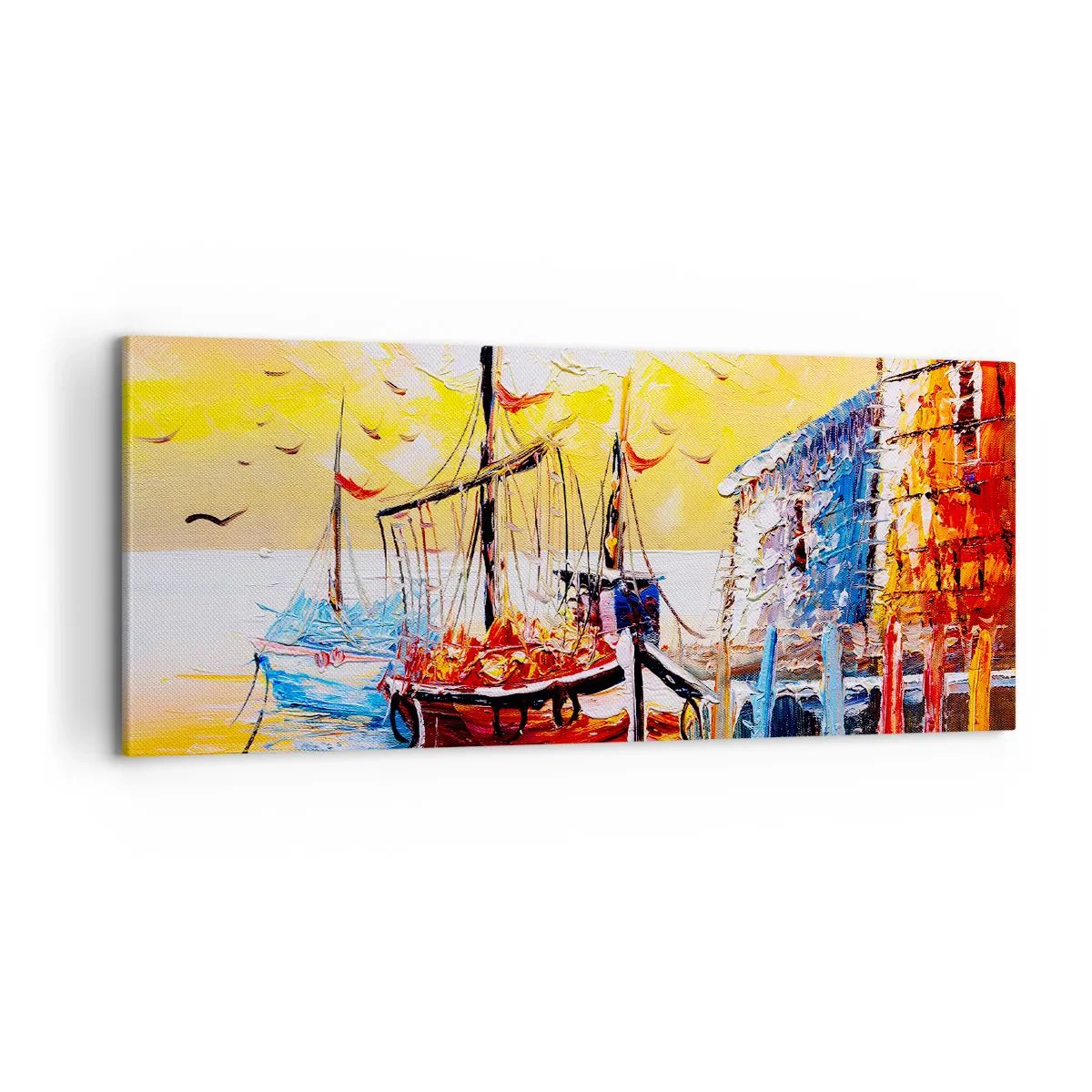 Bild auf Leinwand - Leinwandbild - Glückliche Rückkehr - 100x40 cm