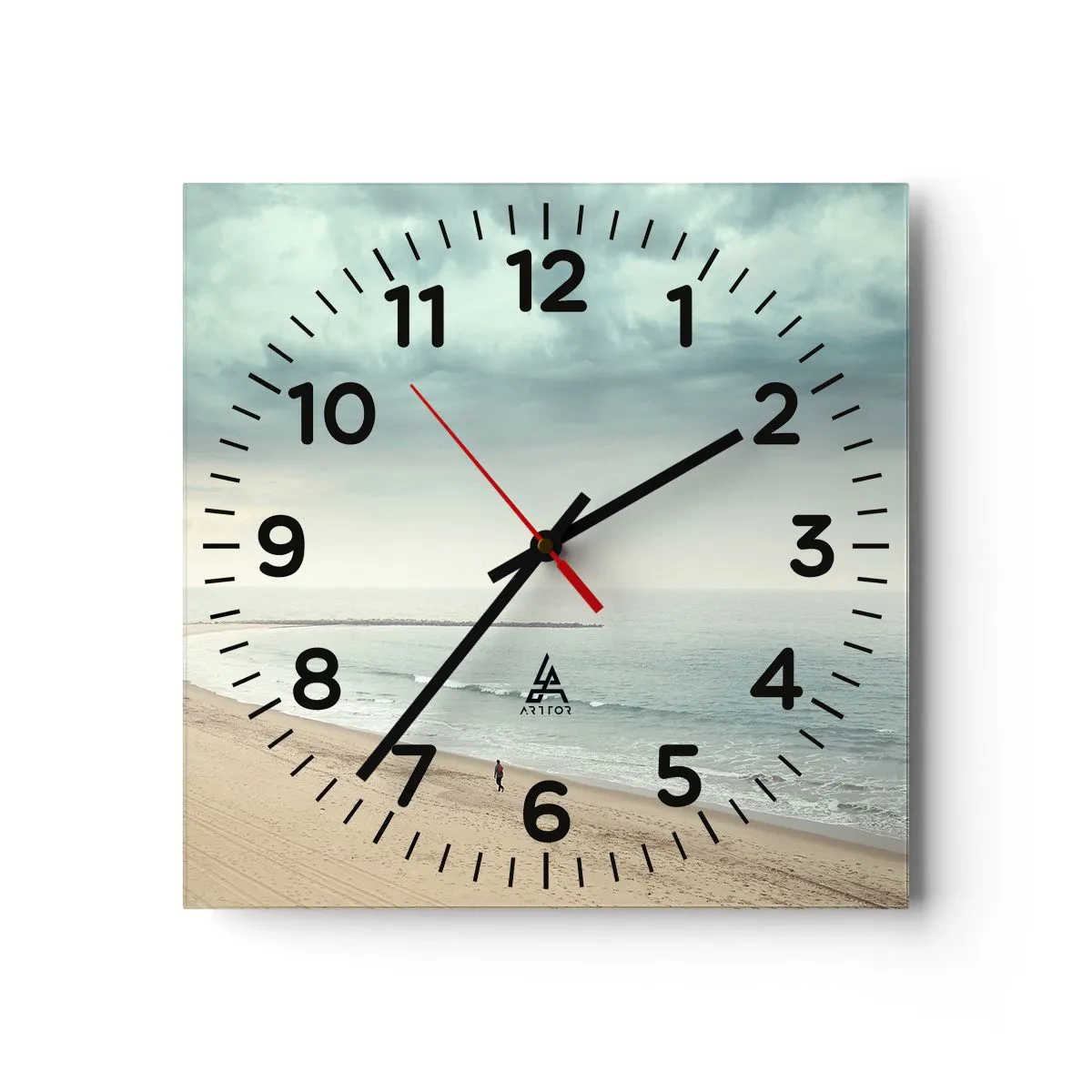 Wanduhr - Glasuhr - Auf der Suche nach Frieden - 30x30 cm