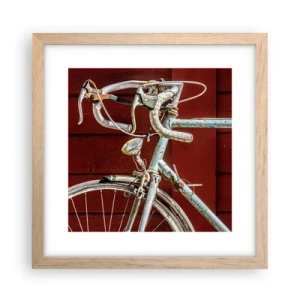 Poster in einem Rahmen aus heller Eiche - Geschaffen um zu siegen - 30x30 cm