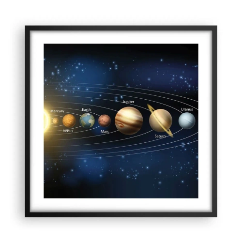 Poster in einem schwarzem Rahmen - Einer von zehn - 50x50 cm