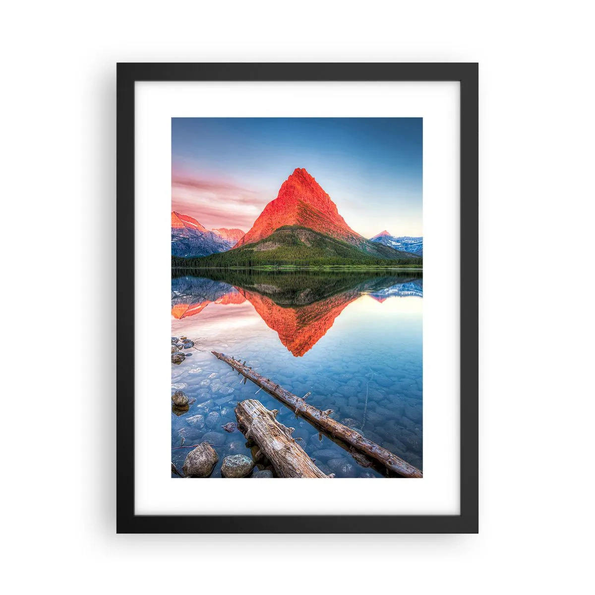 Poster in einem schwarzem Rahmen - Hitze und Kälte - 30x40 cm