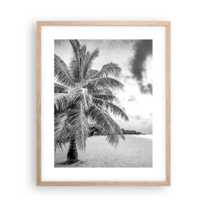 Poster in einem Rahmen aus heller Eiche - Wenn du dich nach Einsamkeit sehnst ... - 40x50 cm