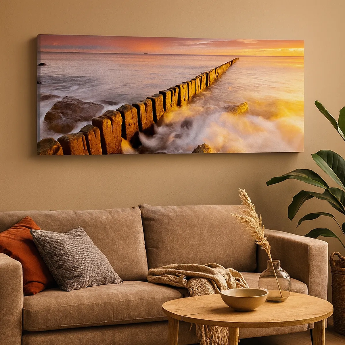 Bild auf Leinwand - Leinwandbild - Die Sanftheit der Wellen - 30x30 cm