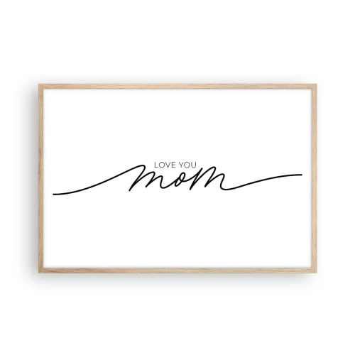 Poster in einem Rahmen aus heller Eiche - Große Emotionen - 91x61 cm