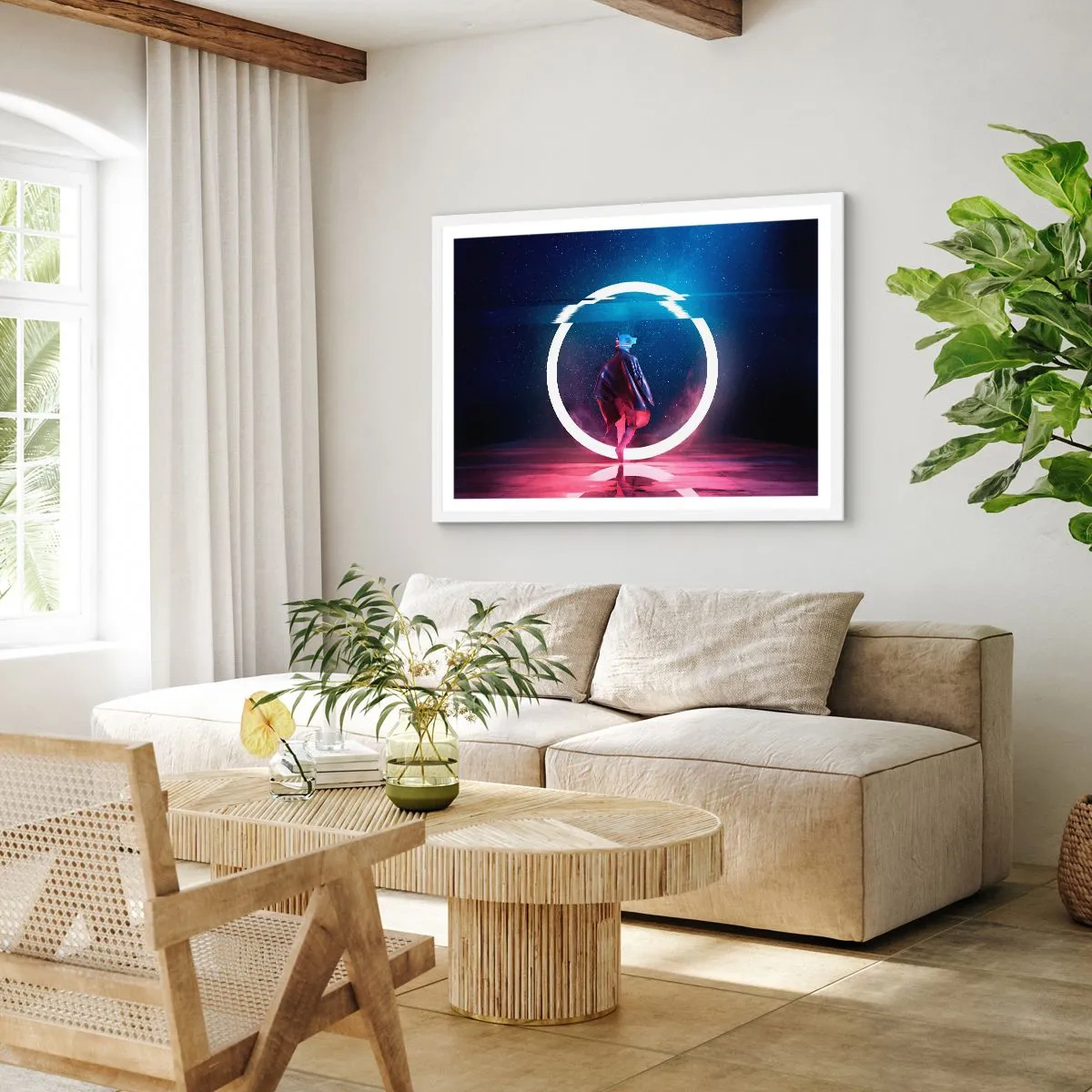 Poster in einem weißen Rahmen - Zwischen den Welten - 50x40 cm