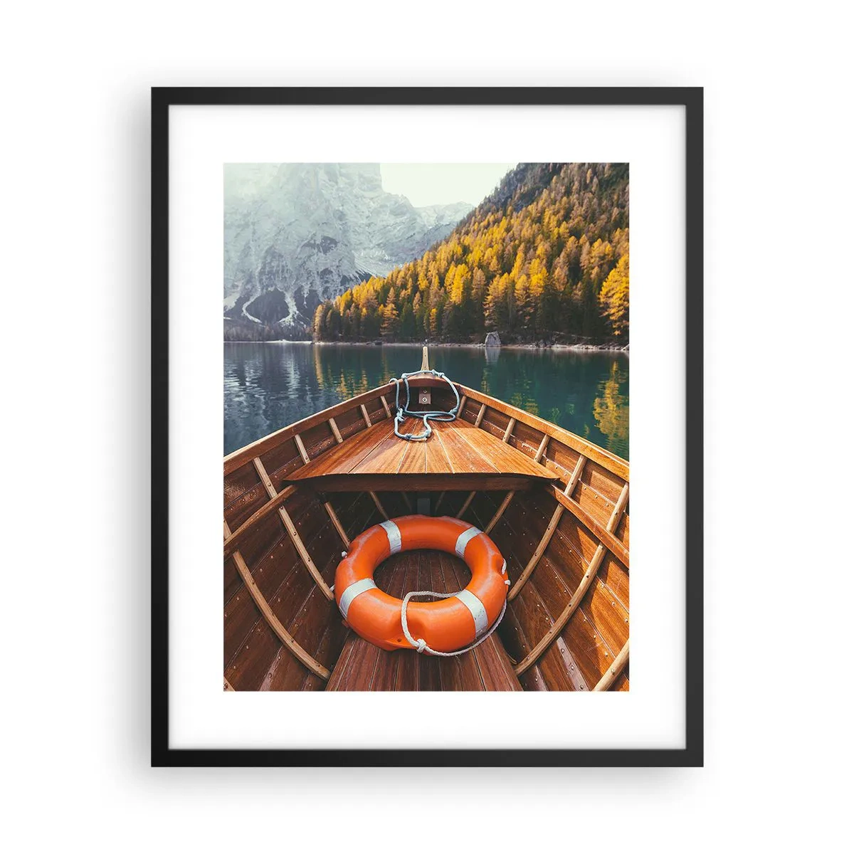 Poster in einem schwarzem Rahmen - Bergreise - 40x50 cm