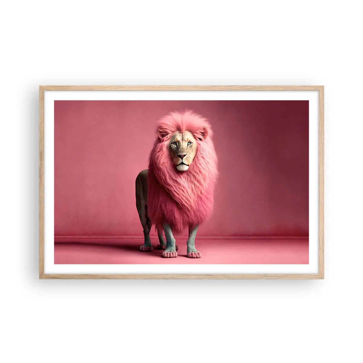 Poster in einem Rahmen aus heller Eiche - Und du hast keine Angst mehr - 91x61 cm