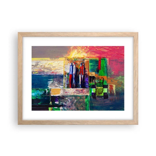 Poster in einem Rahmen aus heller Eiche - Beziehungen und Emotionen - 40x30 cm