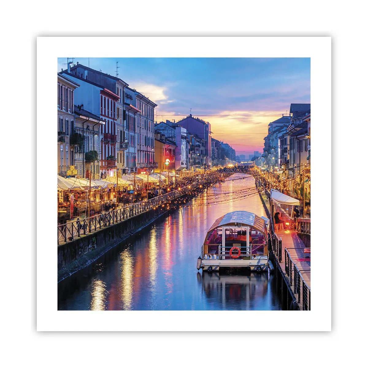 Poster - Ein Abend voller Licht und Spaß - 50x50 cm