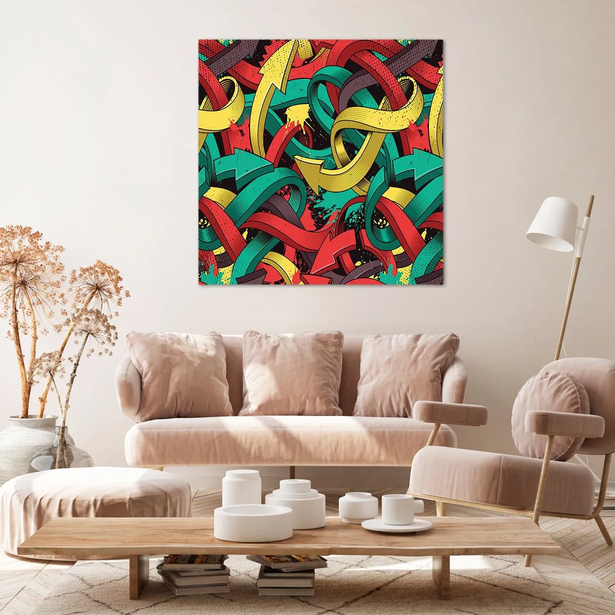 Bild auf Leinwand - Leinwandbild - Welcher Weg zum Ziel? - 50x50 cm