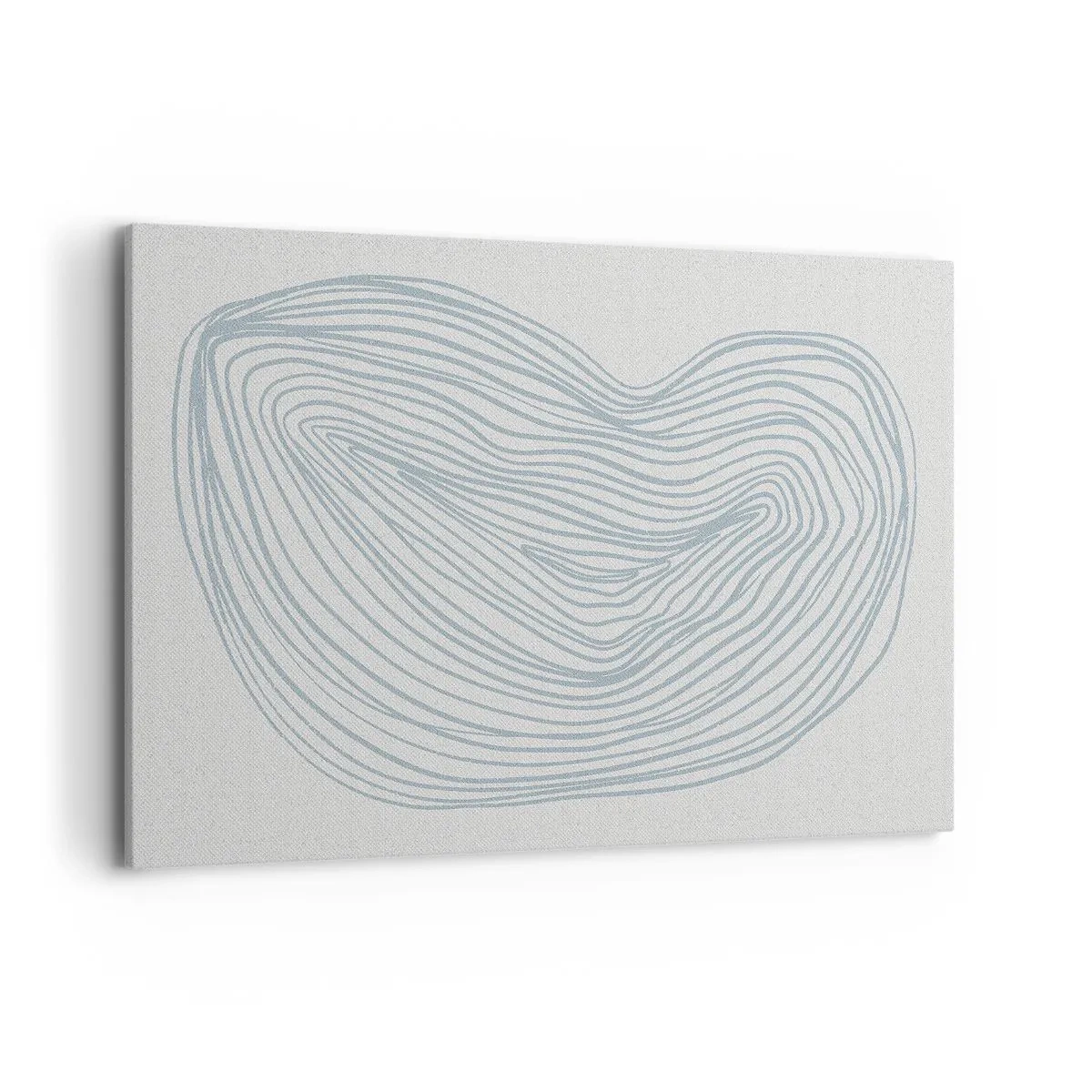 Bild auf Leinwand - Leinwandbild - Abstraktes Wellenmotiv in zartem Blau - 120x80cm - Das Lächeln der Wassertropfen - Moderne Wanddekoration für Wohnzimmer und Schlafzimmer ARTTOR