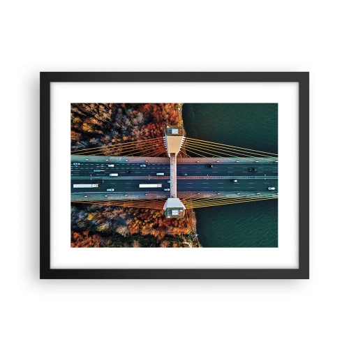 Poster in einem schwarzem Rahmen - Jenseits der Gewässer, jenseits der Wälder - 40x30 cm