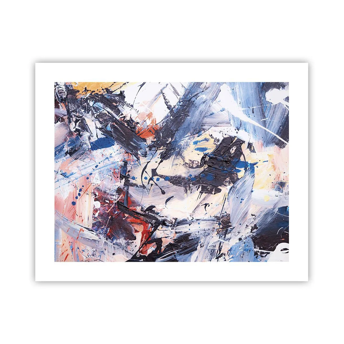 Poster - Verrückter Tanz der Abstraktion - 50x40 cm