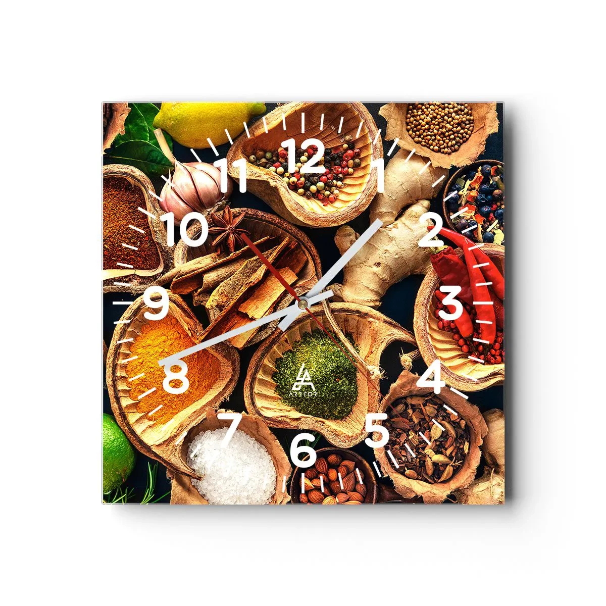 Wanduhr - Glasuhr - Nimm was du willst - 30x30 cm