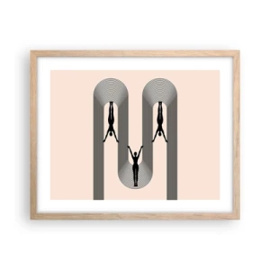 Poster in einem Rahmen aus heller Eiche - Verkehrt herum - 50x40 cm