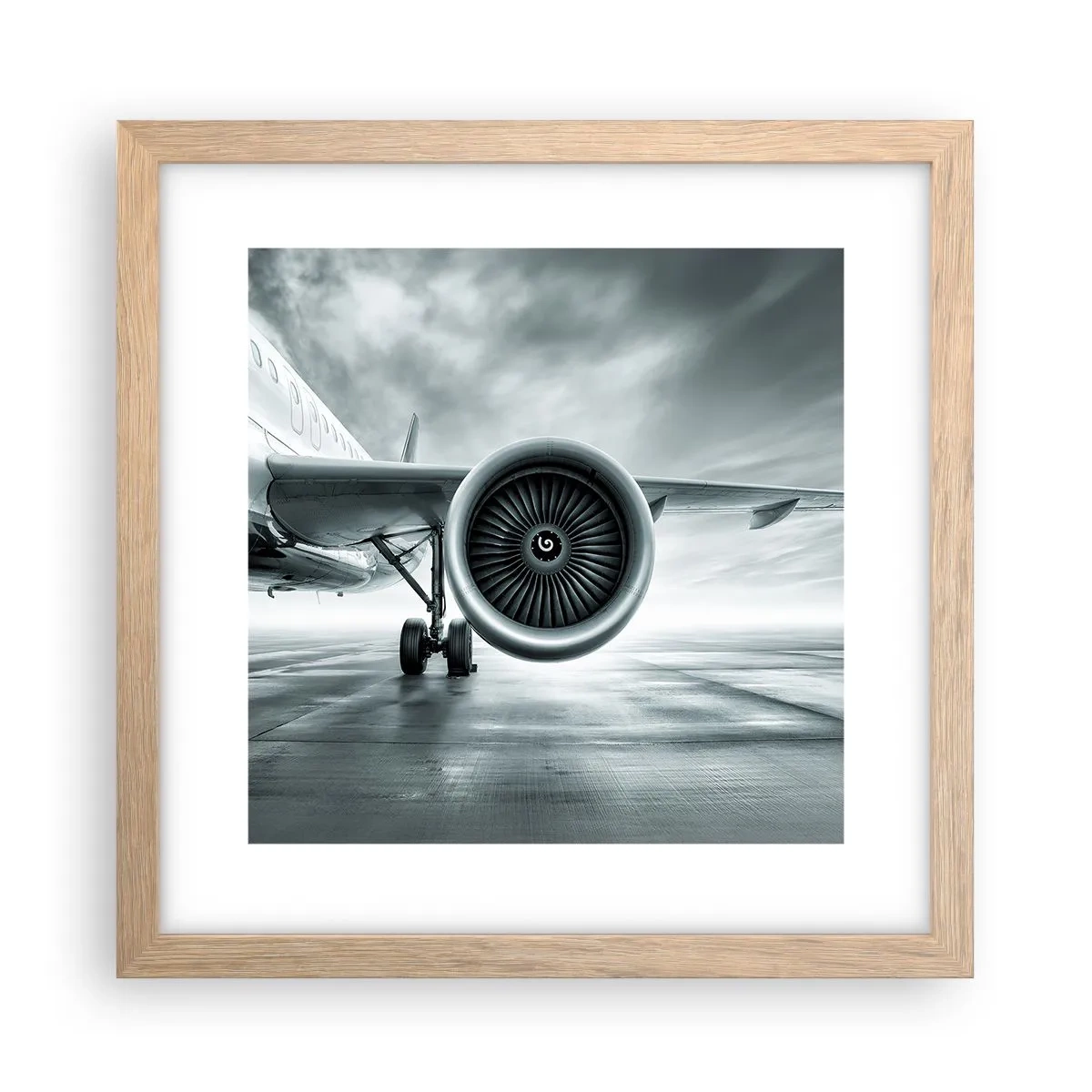 Poster in einem Rahmen aus heller Eiche - Die Macht ist da! - 30x30 cm