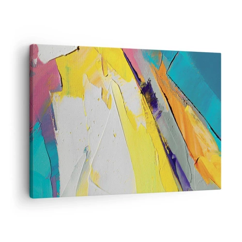 Bild auf Leinwand - Leinwandbild - Eine abstrakte Komposition in intensiven Farben - 70x50cm - Die Anatomie des Lichts - Moderne Wanddekoration für Wohnzimmer und Schlafzimmer ARTTOR