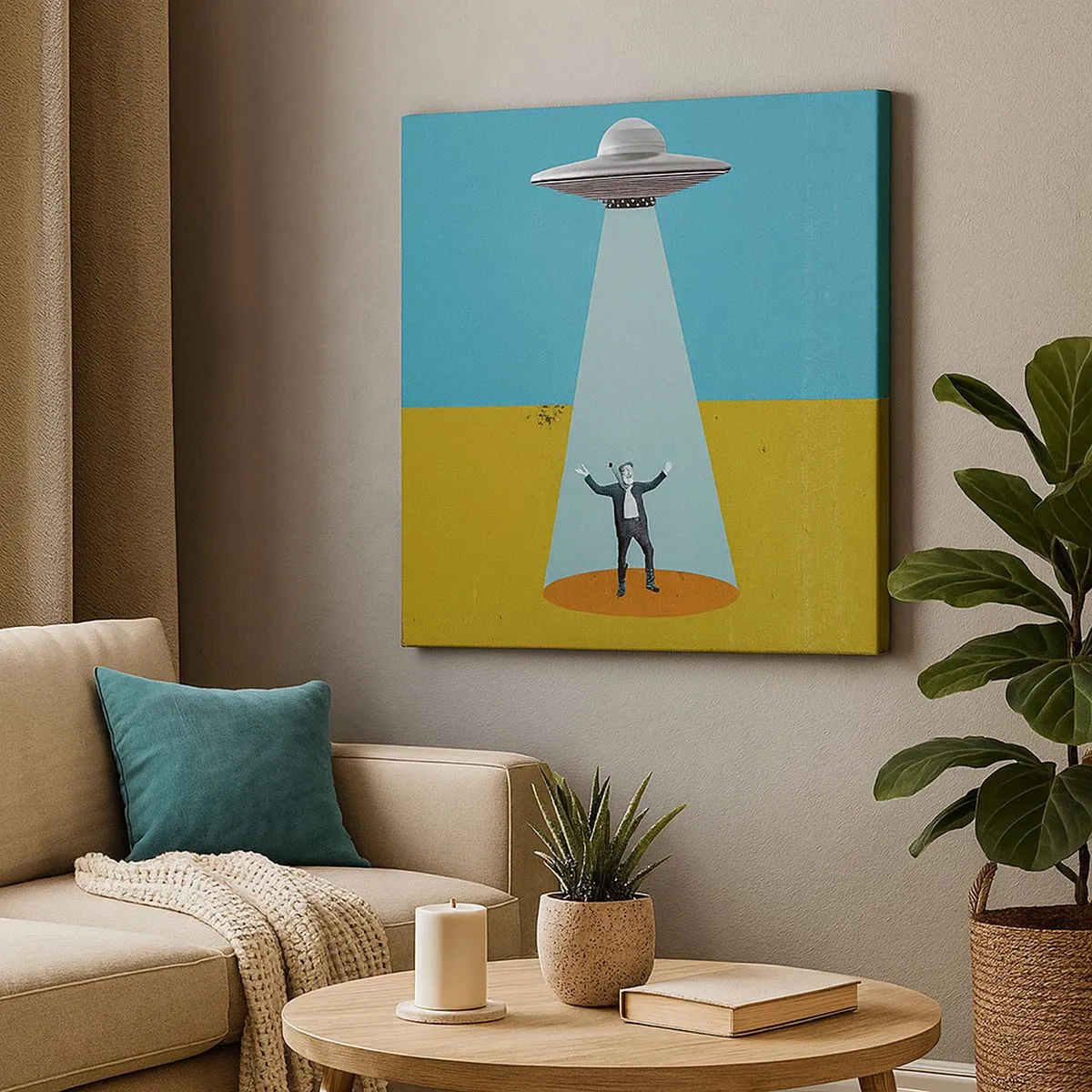 Bild auf Leinwand - Leinwandbild - Nahe Begegnung - 30x30 cm