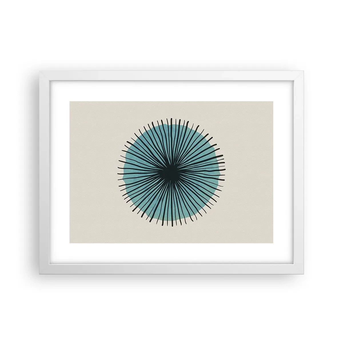 Poster in einem weißen Rahmen - Strahlend im Blau - 40x30 cm