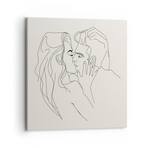 Bild auf Leinwand - Leinwandbild - Verstrickt im Gefühl - 70x70 cm