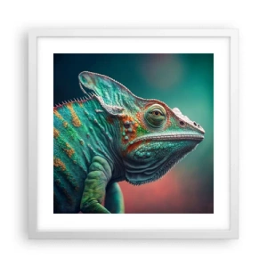 Poster in einem weißen Rahmen - Siehst du mich? Nicht gut… - 40x40 cm