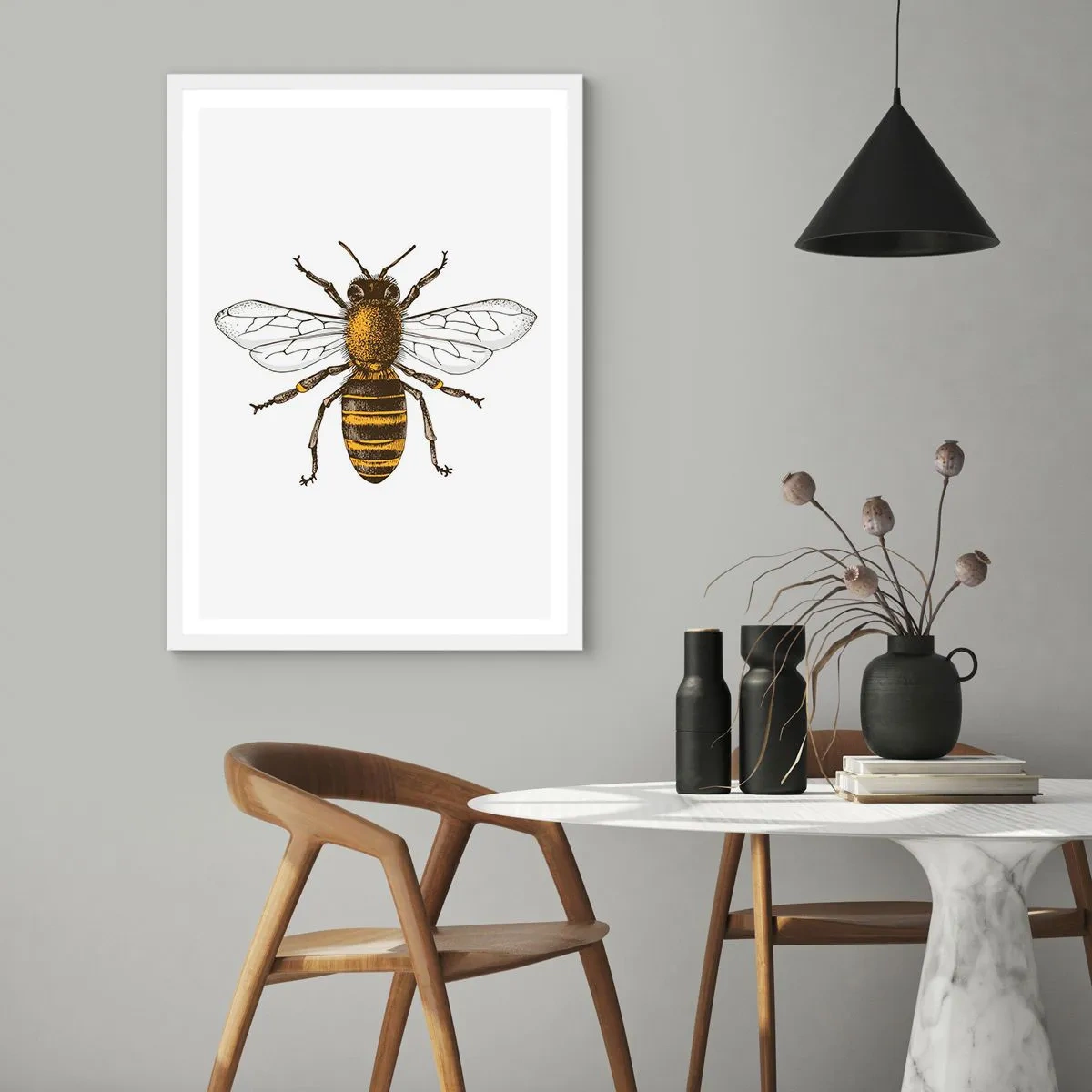 Poster in einem weißen Rahmen - Schön und gut - 70x100 cm