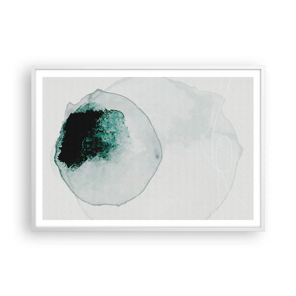 Poster in einem weißen Rahmen - In einem Tropfen Wasser - 100x70 cm