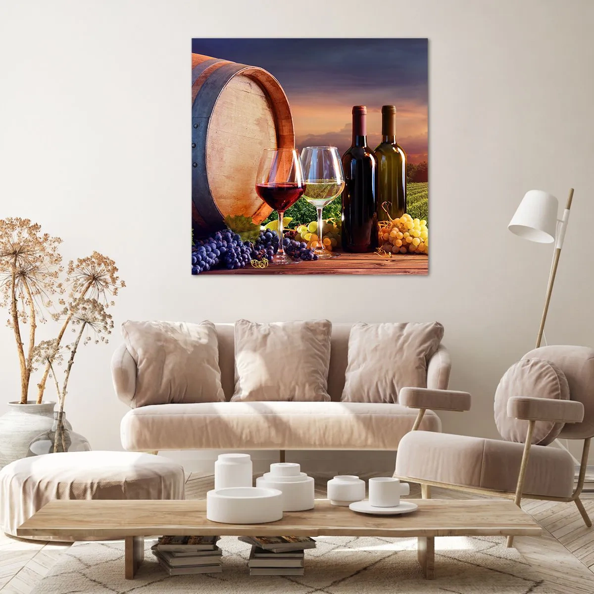 Bild auf Leinwand - Leinwandbild - Hier schmeckt das Leben - 30x30 cm