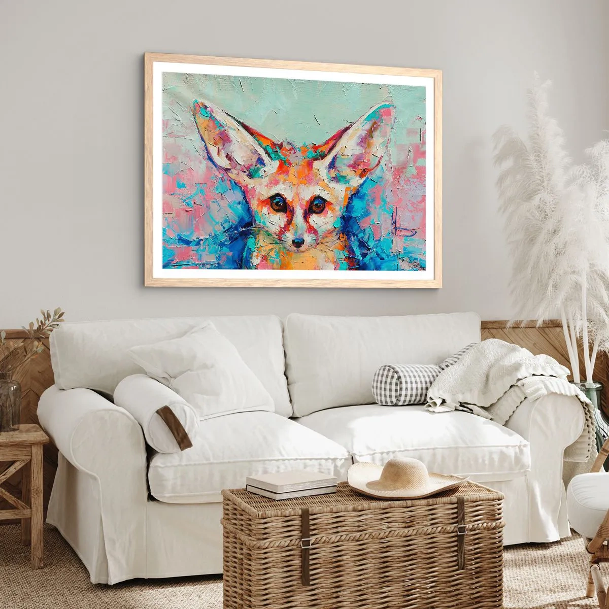 Poster in einem Rahmen aus heller Eiche - Bist du bereit für mich? - 70x50 cm