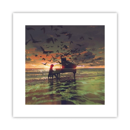 Poster - Konzert für Klavier und Wellen - 30x30 cm