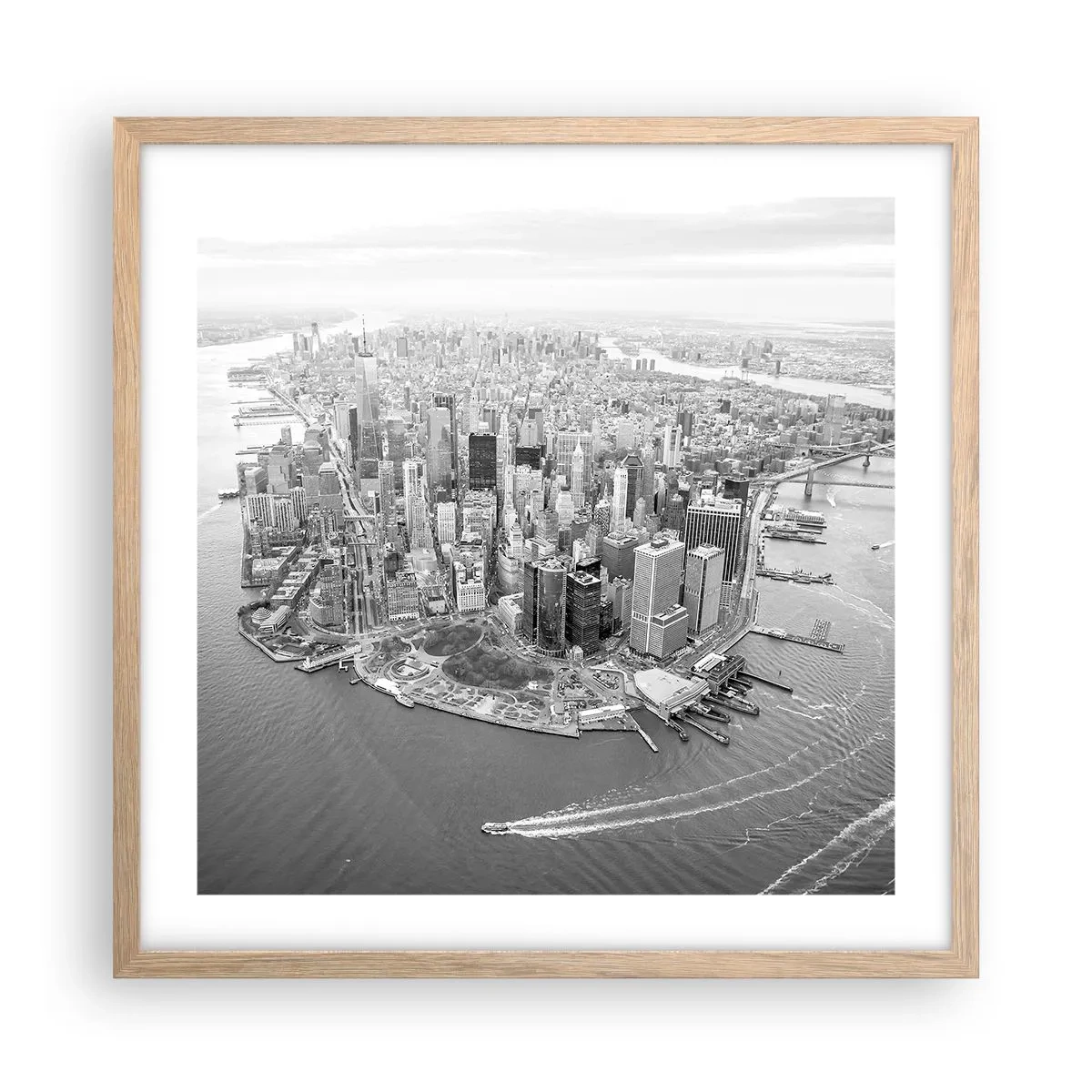 Poster in einem Rahmen aus heller Eiche - Und wie kann es man nicht lieben? - 50x50 cm