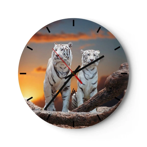 Wanduhr - Glasuhr - Genau wie Narnia - 40x40 cm