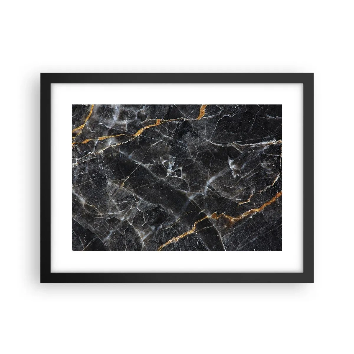 Poster in einem schwarzem Rahmen - Das Innenleben des Steins - 40x30 cm