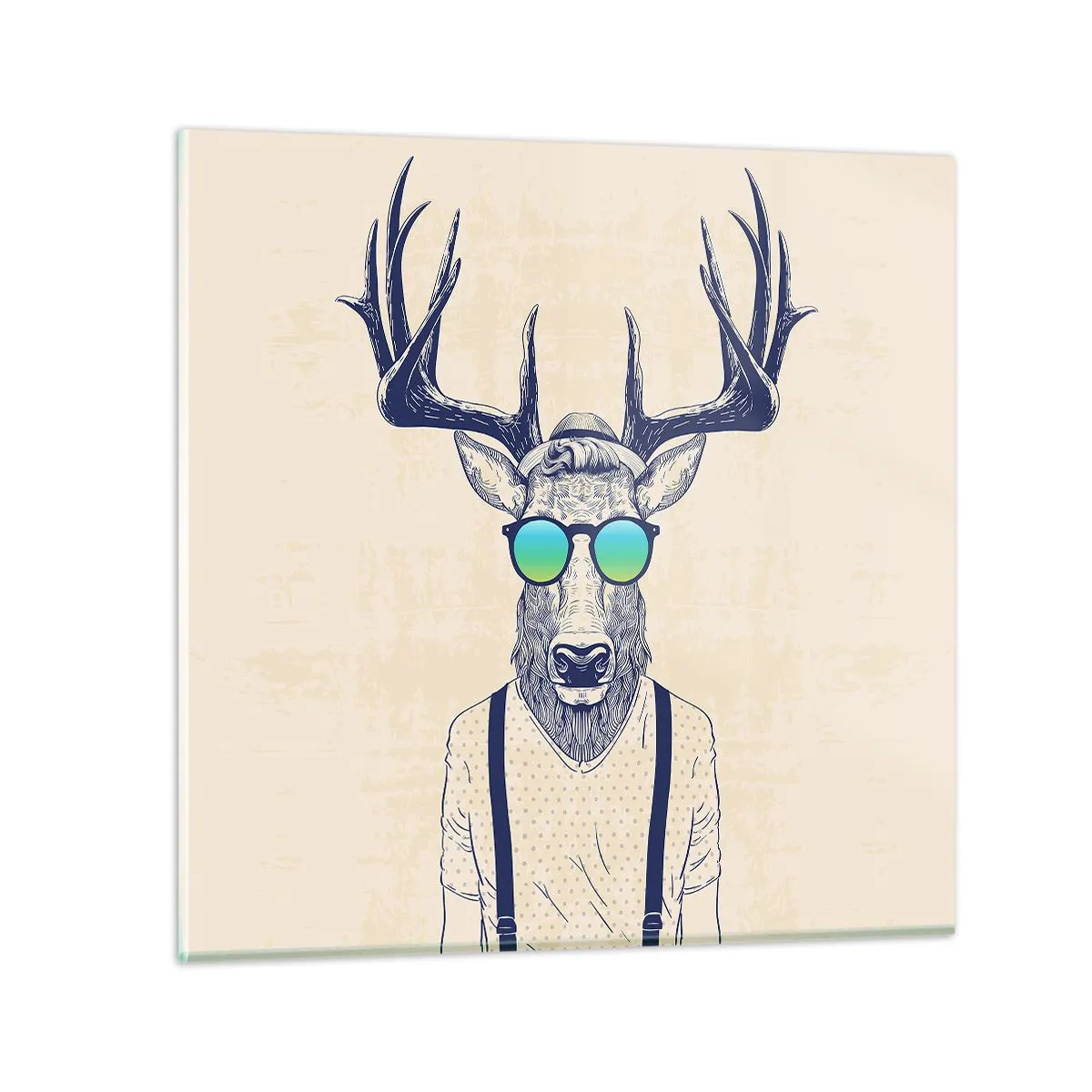 Glasbild - Bild auf glas - Wen hast du erwartet? - 70x70 cm