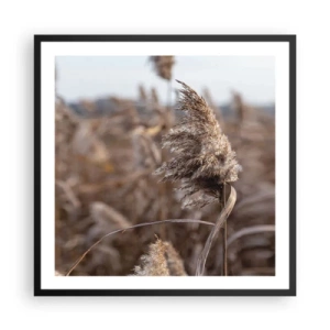 Poster in einem schwarzem Rahmen - Zeit, mit dem Wind zu gehen - 60x60 cm