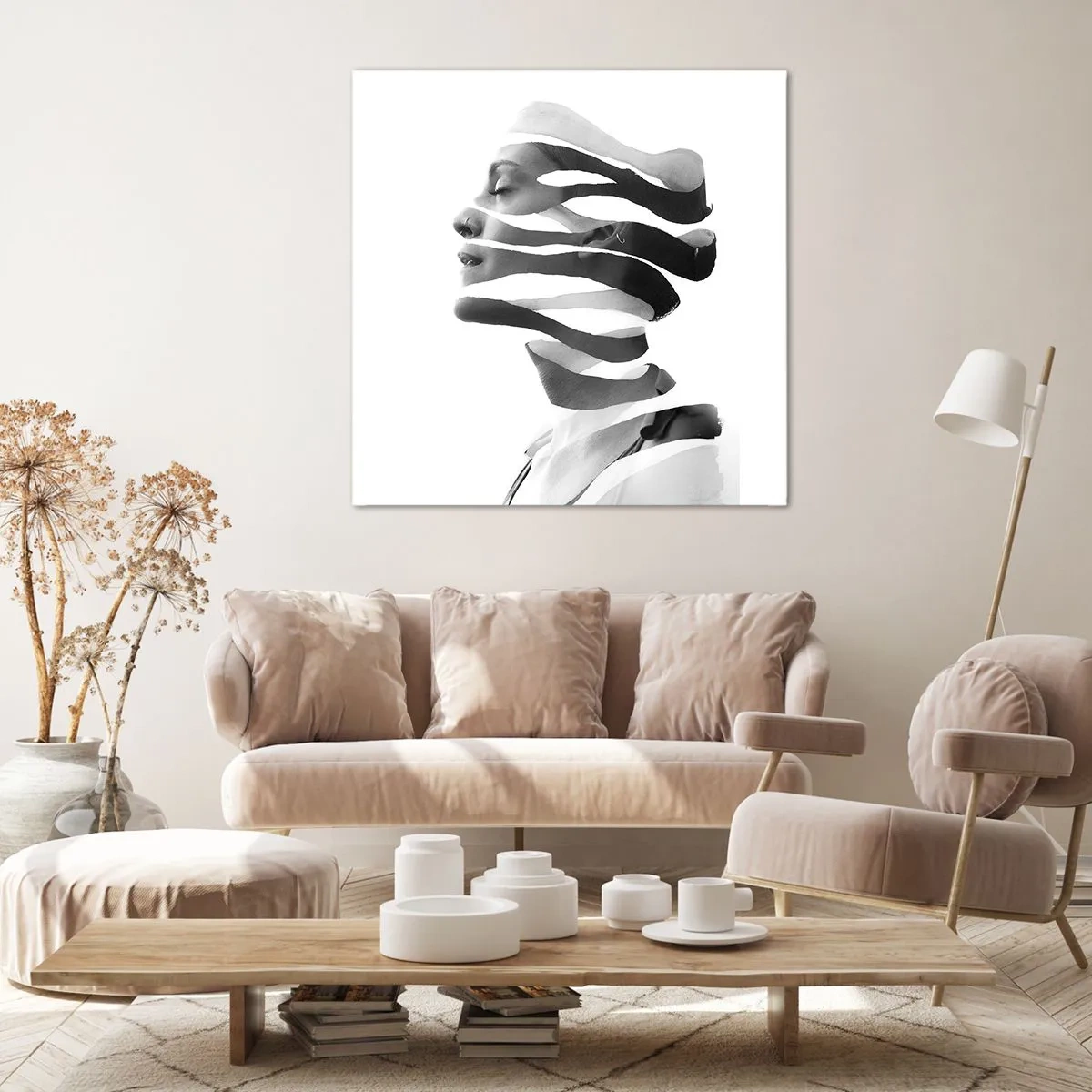 Bild auf Leinwand - Leinwandbild - Surreales Porträt - 70x70 cm