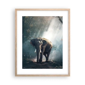 Poster in einem Rahmen aus heller Eiche - Ein gemütlicher Spaziergang - 40x50 cm