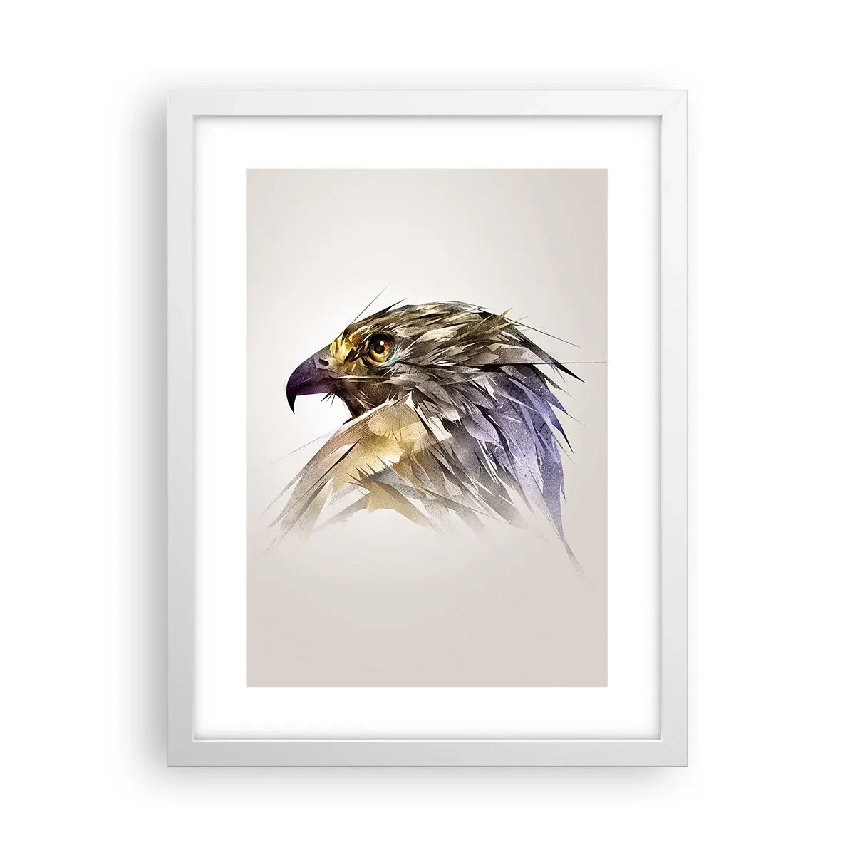 Poster in einem weißen Rahmen - Porträt eines Kriegers - 30x40 cm