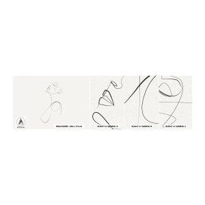 Fototapeten Muster Selbstklebend Deluxe Sticker - Versunken in Träumen - Frau, Grafik, Stück - 100x30 cm