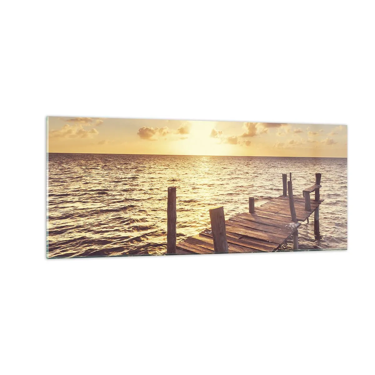 Glasbild - Bild auf glas - Das goldene Land der Sanftmut - 100x40 cm